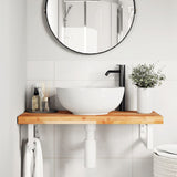 Basin Shelf Wall Mounted Steel and Solid Wood Acacia