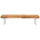 Basin Shelf Wall Mounted Steel and Solid Wood Acacia