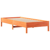 Bed Frame without Mattress Wax Brown 90x200 cm Solid Wood Pine