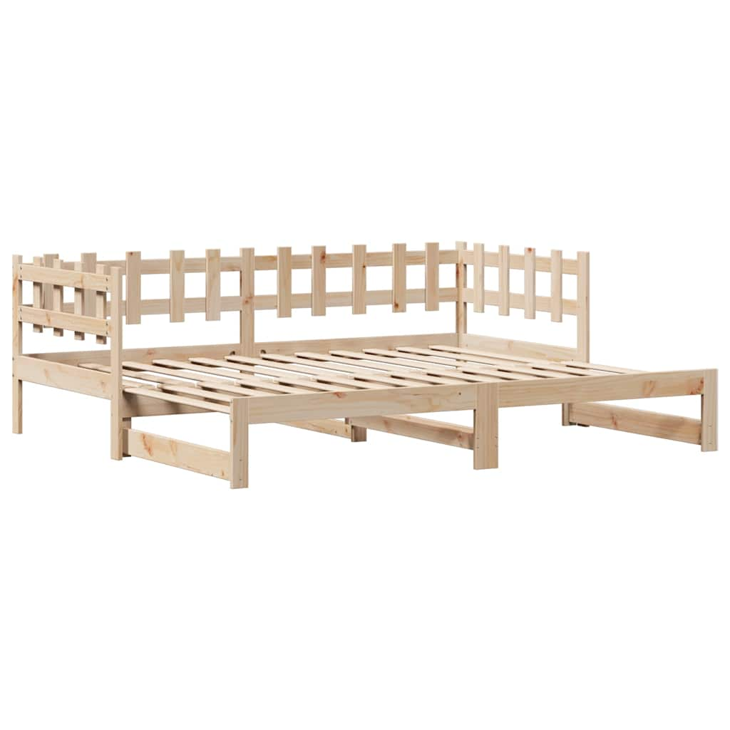 Daybed with Trundle and Drawers without Mattress 90x190 cm Single