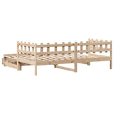 Daybed with Trundle and Drawers without Mattress 90x190 cm Single