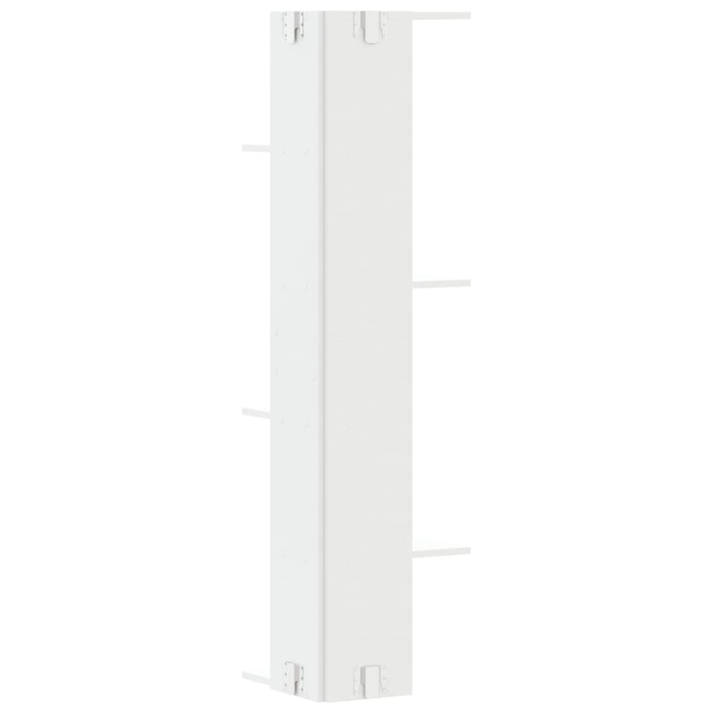 Wall Corner Shelf White 36.5x36.5x140 cm Engineered Wood