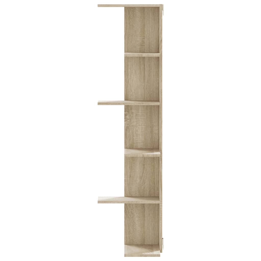 Wall Corner Shelf Sonoma Oak 36.5x36.5x140 cm Engineered Wood