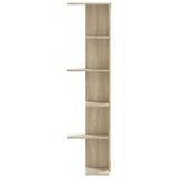 Wall Corner Shelf Sonoma Oak 36.5x36.5x140 cm Engineered Wood