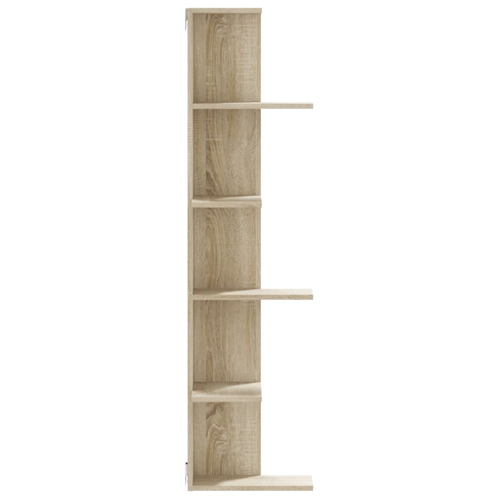 Wall Corner Shelf Sonoma Oak 36.5x36.5x140 cm Engineered Wood