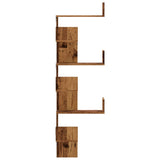 Wall Corner Shelf Old Wood 45x45x147 cm Engineered Wood