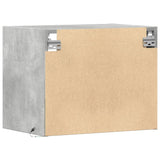 Wall-mounted Bedside Cabinets with LED Lights 2 pcs Concrete Grey