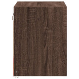 Wall-mounted Bedside Cabinets with LED Lights 2 pcs Brown Oak