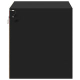 Wall-mounted Bedside Cabinets with LED Lights 2 pcs Black