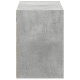 TV Wall Cabinet with LED Lights Concrete Grey 100x31x45 cm