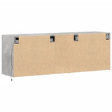 TV Wall Cabinet with LED Lights Concrete Grey 130x31x45 cm