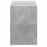 TV Wall Cabinet with LED Lights Concrete Grey 100x31x45 cm