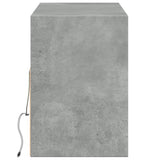 TV Wall Cabinet with LED Lights Concrete Grey 130x31x45 cm