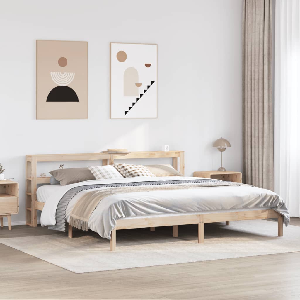 Bed Frame without Mattress 180x200 cm Super King Solid Wood Pine