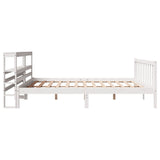 Bed Frame without Mattress White 200x200 cm Solid Wood Pine