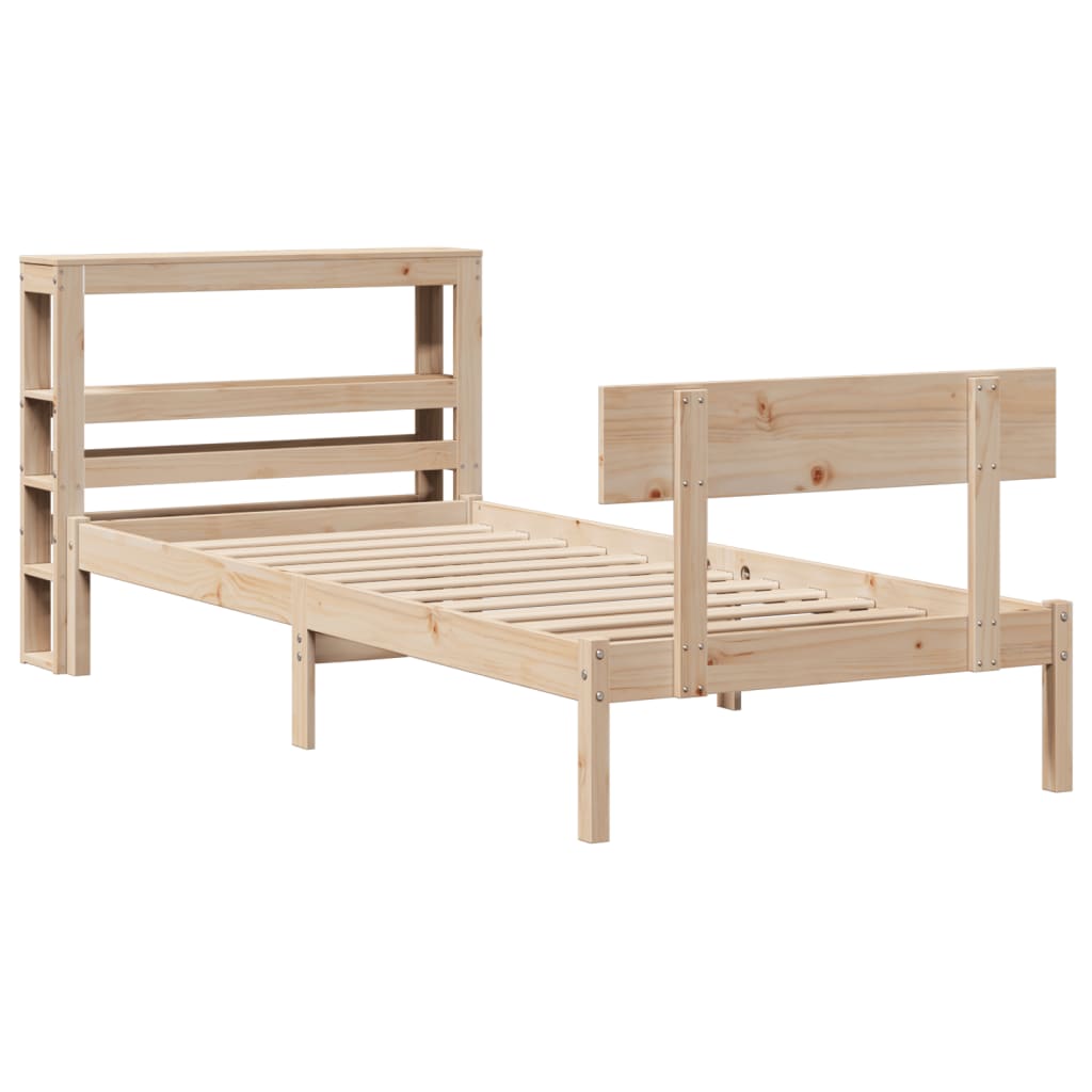 Bed Frame without Mattress 90x190 cm Single Solid Wood Pine