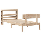 Bed Frame without Mattress 90x190 cm Single Solid Wood Pine