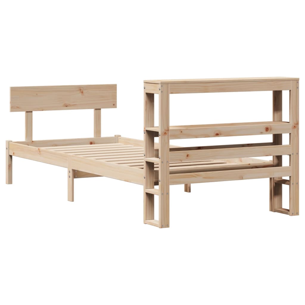 Bed Frame without Mattress 90x190 cm Single Solid Wood Pine