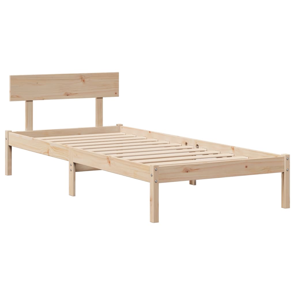 Bed Frame without Mattress 90x190 cm Single Solid Wood Pine