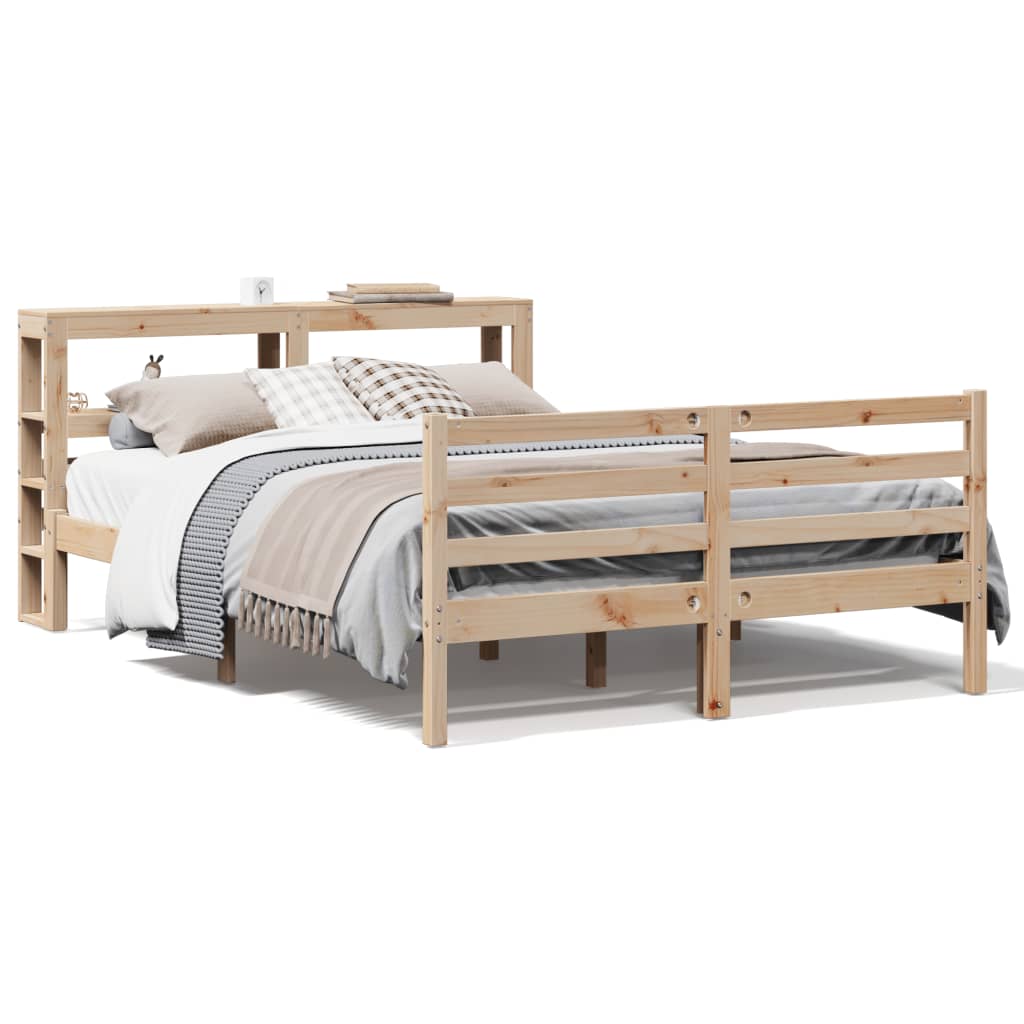 Bed Frame without Mattress 120x200 cm Solid Wood Pine