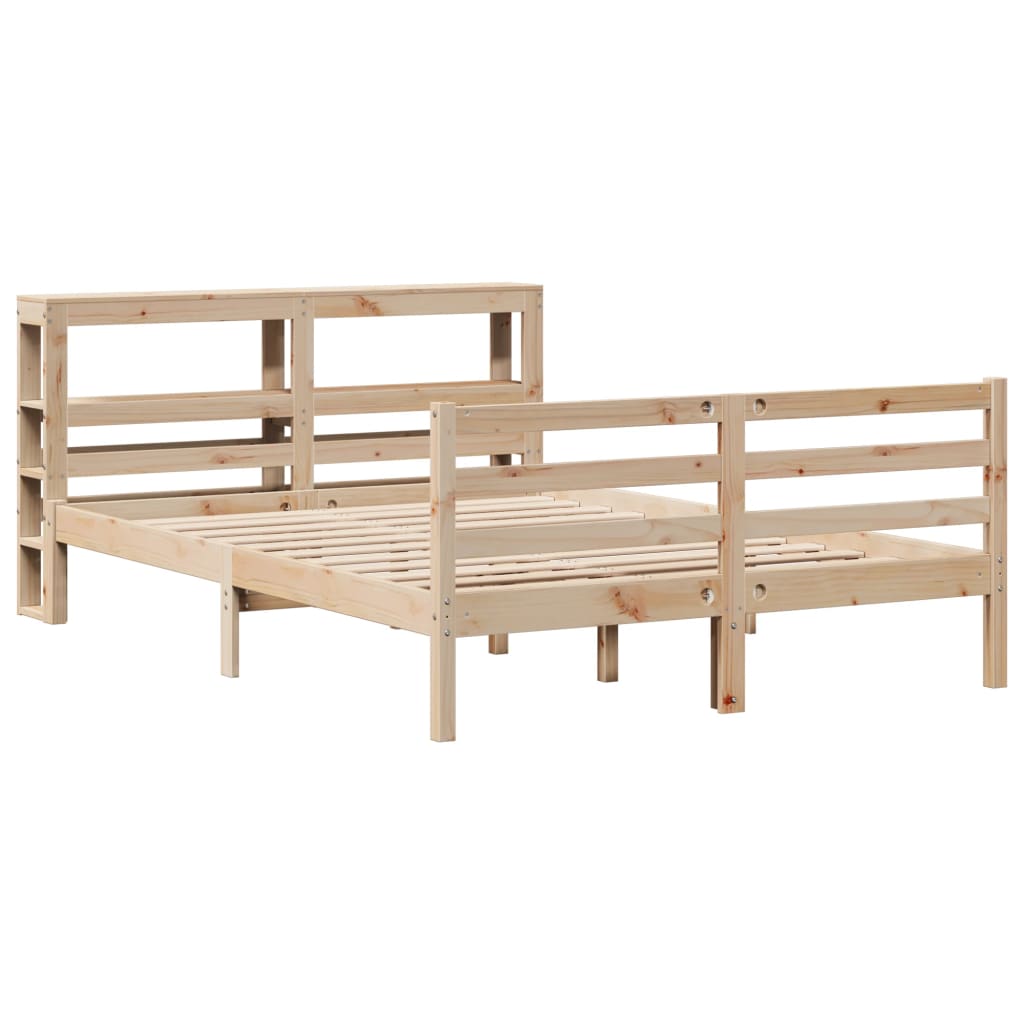 Bed Frame without Mattress 120x200 cm Solid Wood Pine