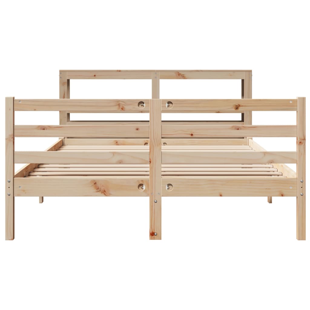 Bed Frame without Mattress 120x200 cm Solid Wood Pine