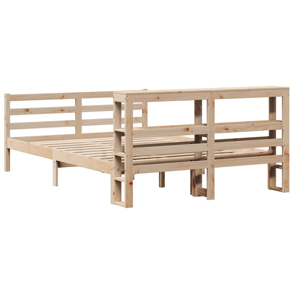 Bed Frame without Mattress 120x200 cm Solid Wood Pine