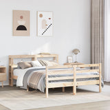 Bed Frame without Mattress 120x200 cm Solid Wood Pine