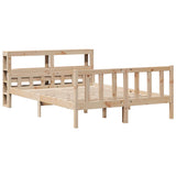 Bed Frame without Mattress 160x200 cm Solid Wood Pine