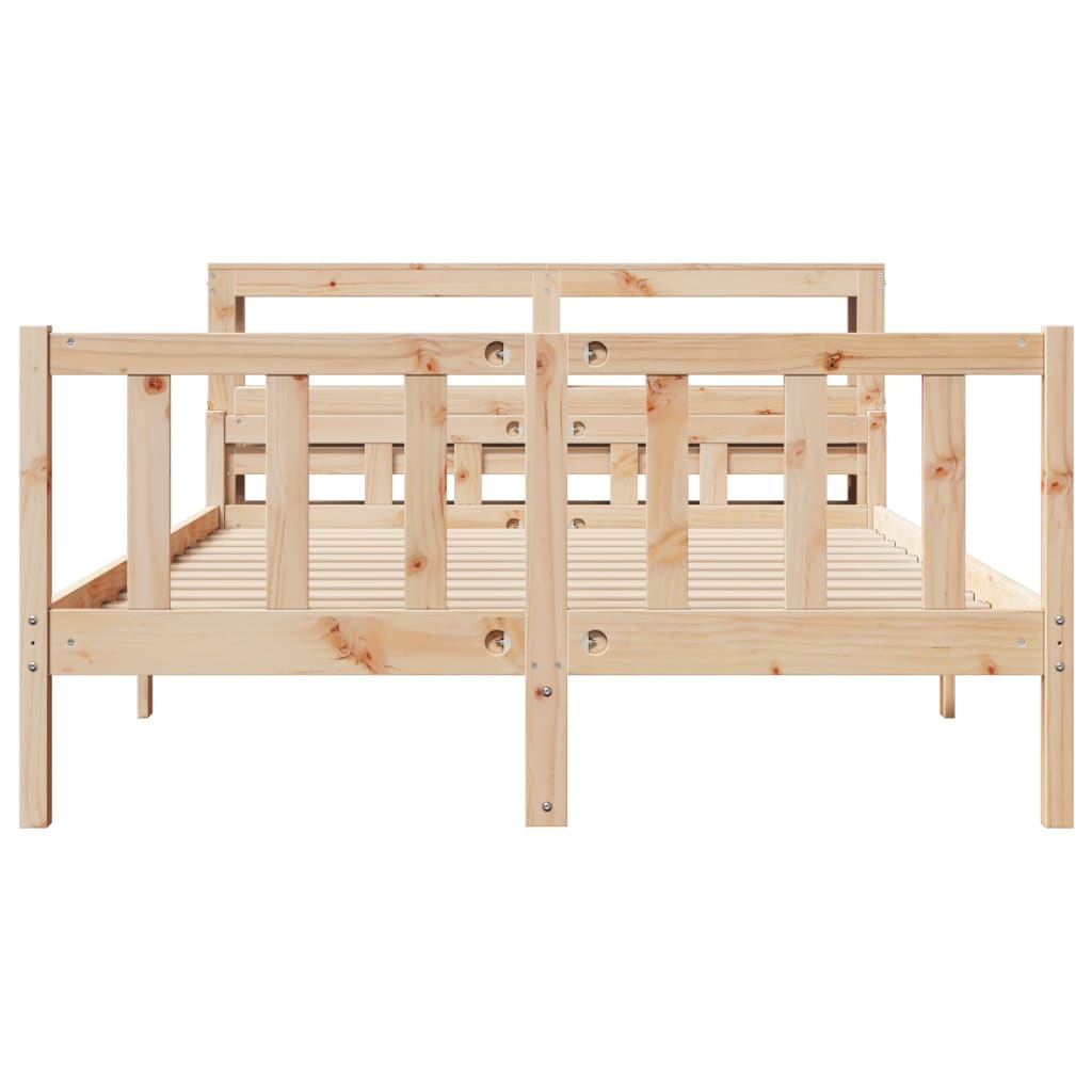 Bed Frame without Mattress 160x200 cm Solid Wood Pine