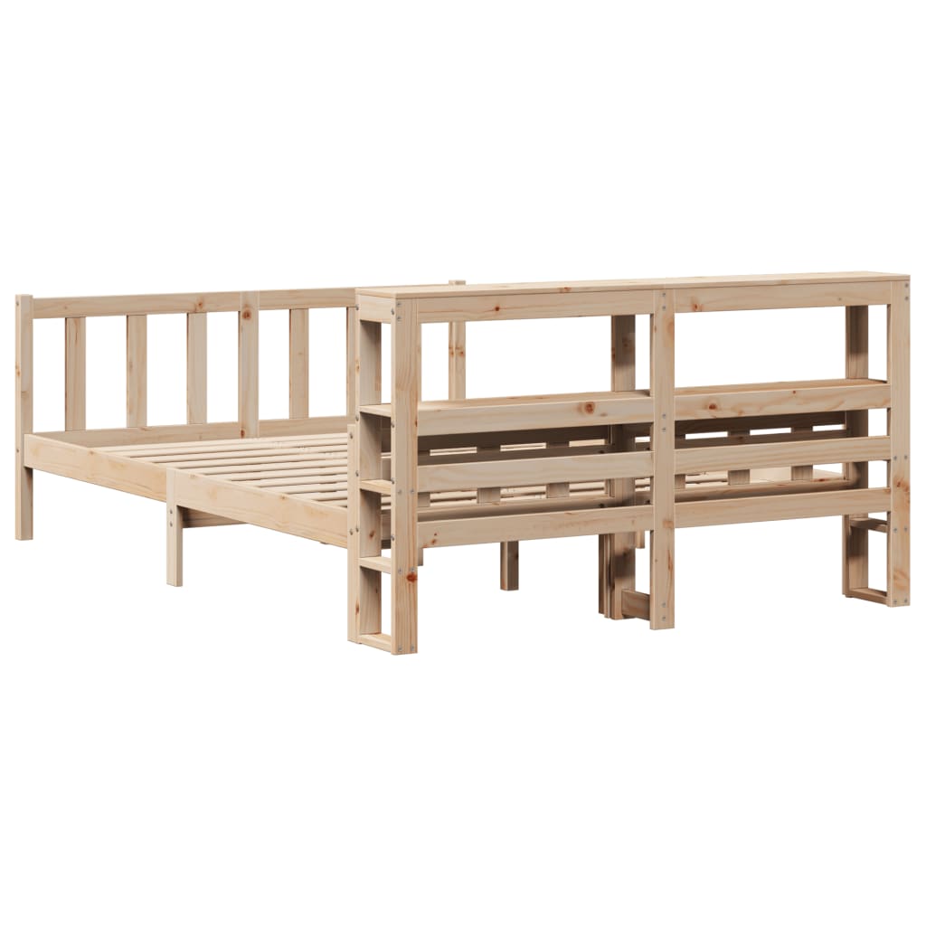 Bed Frame without Mattress 160x200 cm Solid Wood Pine