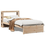 Bed Frame with Headboard without Mattress 90x190 cm Single