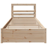 Bed Frame with Headboard without Mattress 90x190 cm Single