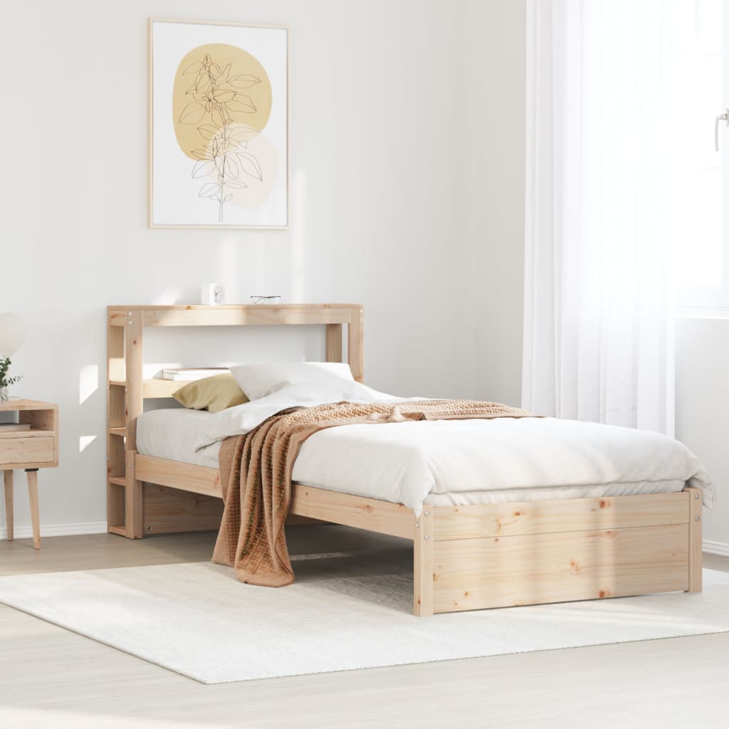 Bed Frame with Headboard without Mattress 90x190 cm Single