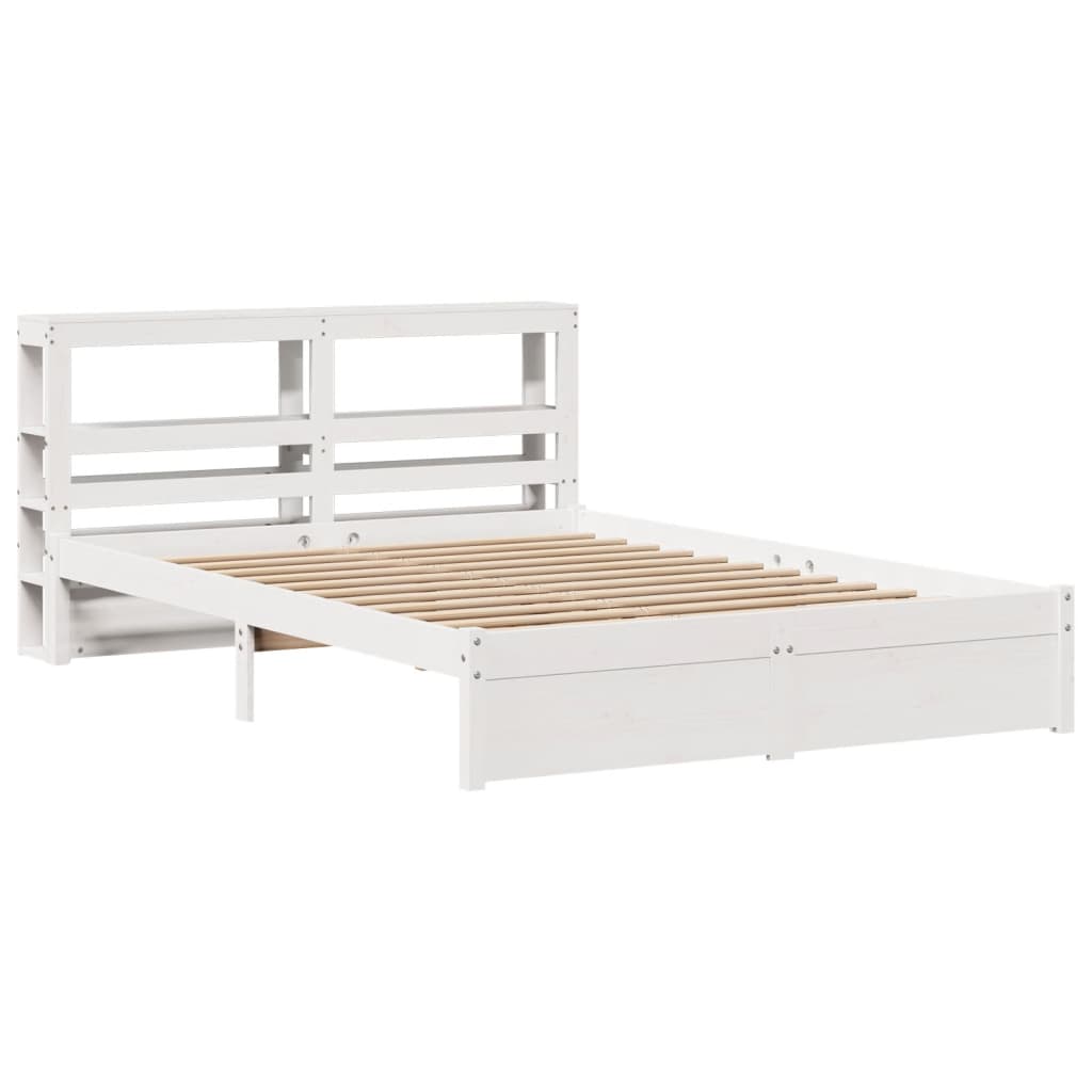 Bed Frame with Headboard without Mattress White 150x200 cm King Size