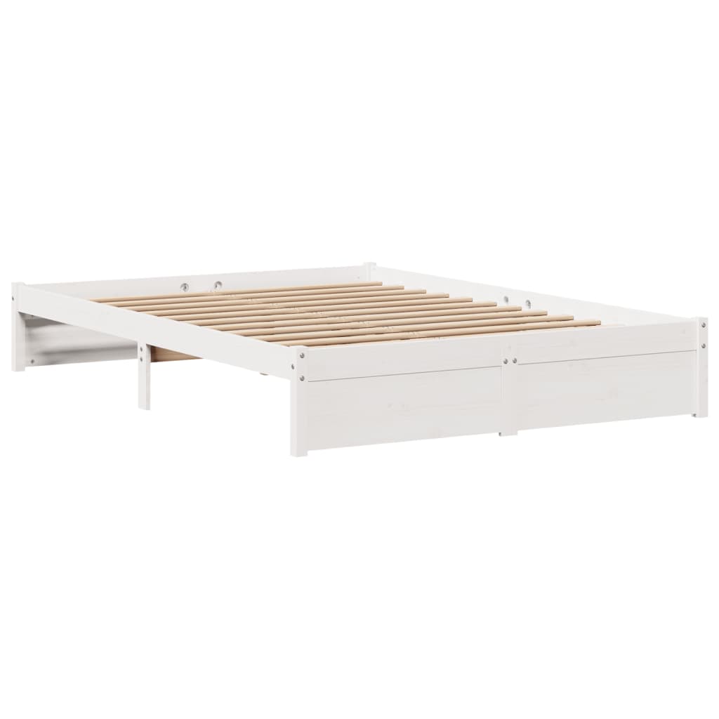 Bed Frame with Headboard without Mattress White 150x200 cm King Size