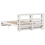 Bed Frame with Headboard without Mattress White 150x200 cm King Size