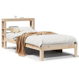 Bed Frame with Headboard without Mattress 90x190 cm Single