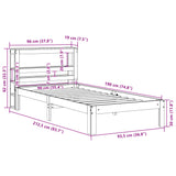 Bed Frame with Headboard without Mattress 90x190 cm Single