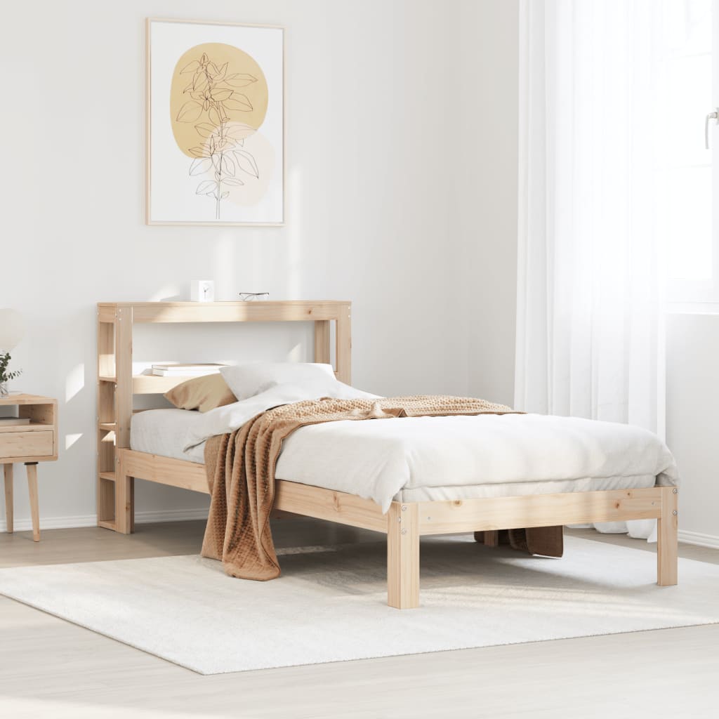 Bed Frame with Headboard without Mattress 90x190 cm Single