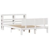 Bed Frame with Headboard without Mattress White 140x200 cm