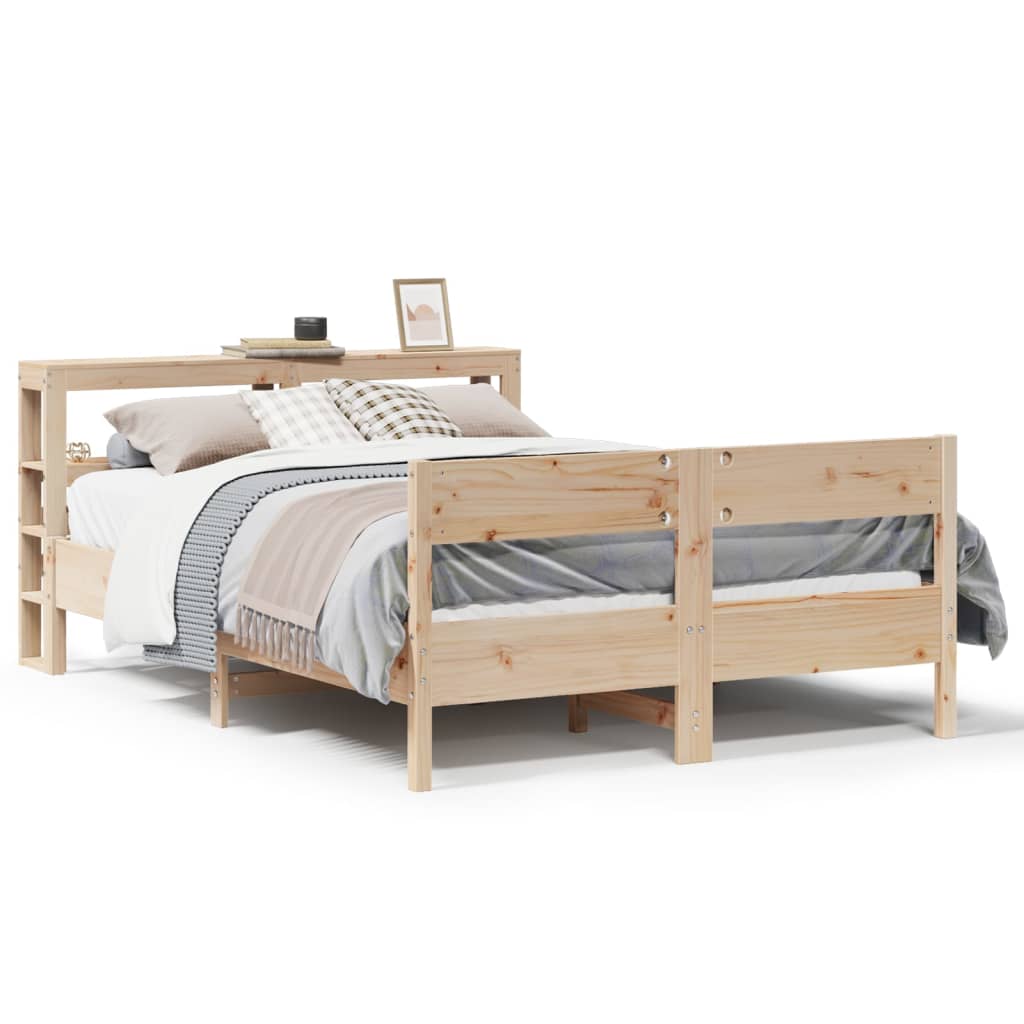 Bed Frame without Mattress 120x190 cm Small Double Solid Wood Pine