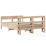 Bed Frame without Mattress 120x190 cm Small Double Solid Wood Pine