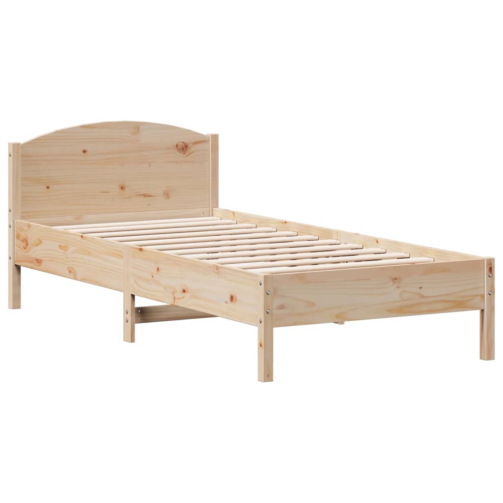 Bed Frame without Mattress 90x200 cm Solid Wood Pine