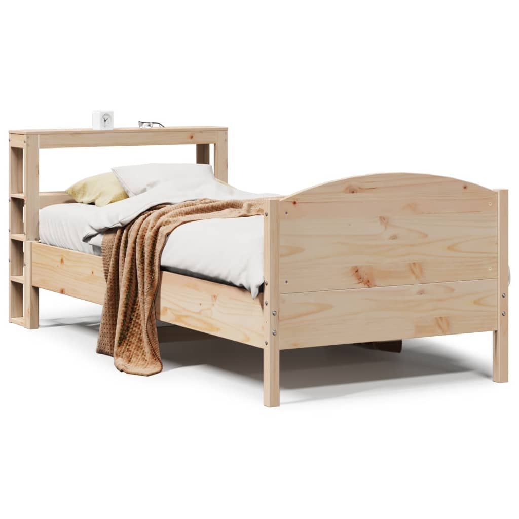 Bed Frame without Mattress 75x190 cm Small Single Solid Wood Pine