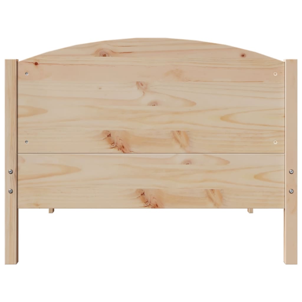 Bed Frame without Mattress 75x190 cm Small Single Solid Wood Pine