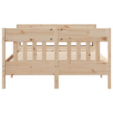 Bed Frame without Mattress 150x200 cm King Size Solid Wood Pine