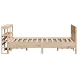 Bed Frame without Mattress 150x200 cm King Size Solid Wood Pine