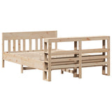 Bed Frame without Mattress 150x200 cm King Size Solid Wood Pine