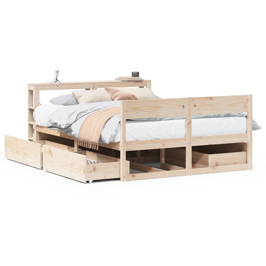 Bed Frame without Mattress 120x190 cm Small Double Solid Wood Pine